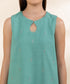 Women's Unstitched Cambric Embroidered Green 3 Piece Suit